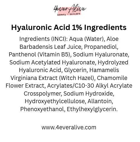 Bulk Hyaluronic Acid Serum – 1 Gallon (128 oz) - 4EverAlive Labs