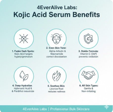 Kojic Acid Brightening Serum by 4everalive Labs - 4EverAlive Labs