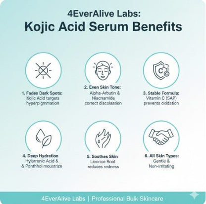 Kojic Acid Brightening Serum by 4everalive Labs - 4EverAlive Labs