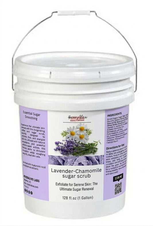 Lavender Sugar body scrub container bulk by 4everalive Labs