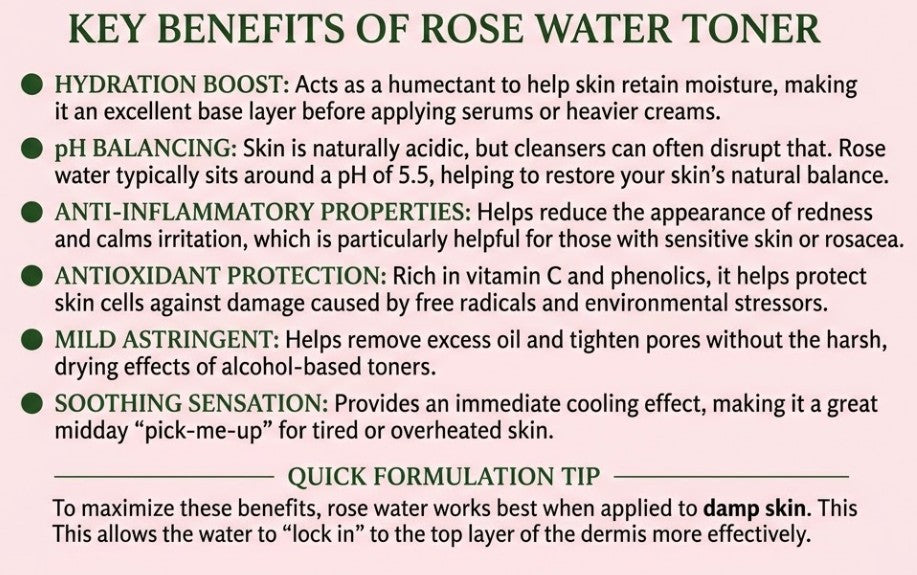 key benefits of rose water toner of 4everalive Labs