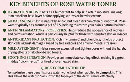 key benefits of rose water toner of 4everalive Labs