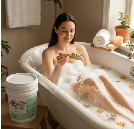 Stress Relief Bath Salt with Lavender and Chamomile Botanicals - 4EverAlive Labs