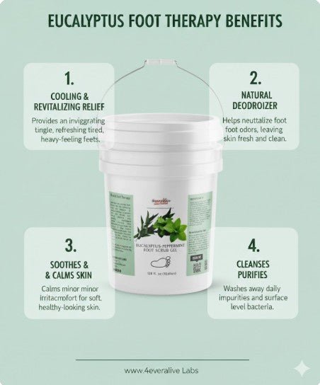 Eucalyptus Foot Scrub Gel | 4everalive Labs - 4EverAlive Labs